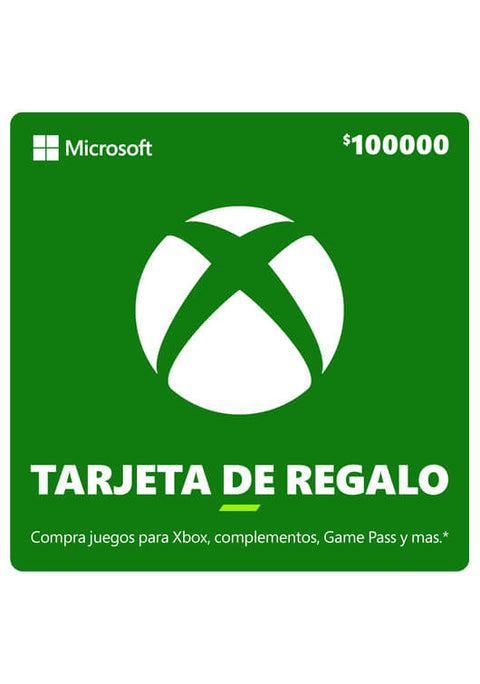 Tarjeta de Regalo 100.000 Xbox