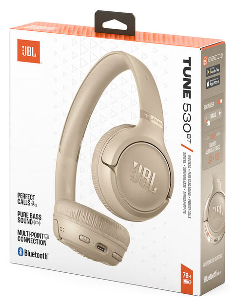 JBL Audifonos Tune 530BT (Bluetooth) Beige
