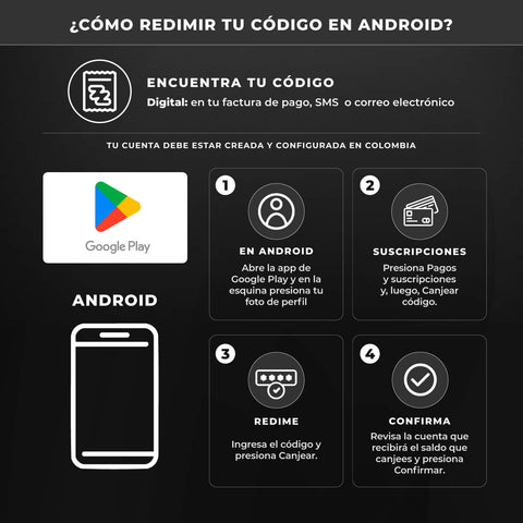 Código de Google Play variable ($10.000 - $990.000)