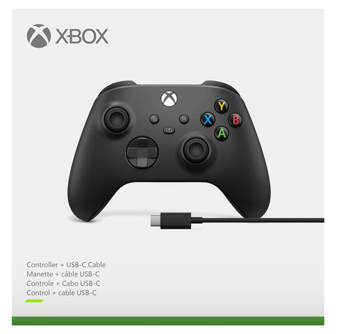 Control Inalámbrico XBOX + Cable USB-C Negro