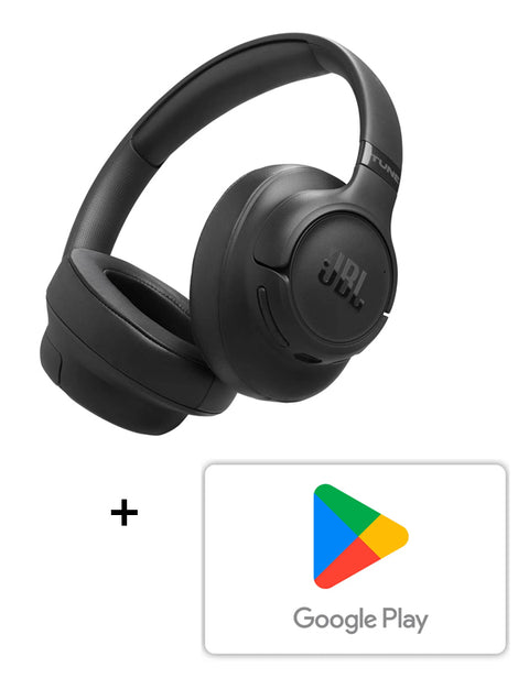 Combo JBL Audifonos Tune 780NC (Bluetooth) Negro + Código de Google Play $10.000