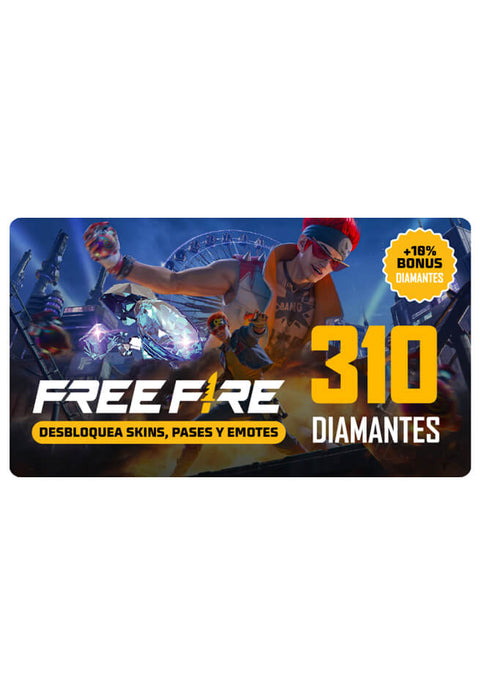 Tarjeta Garena Free Fire 310 Diamantes