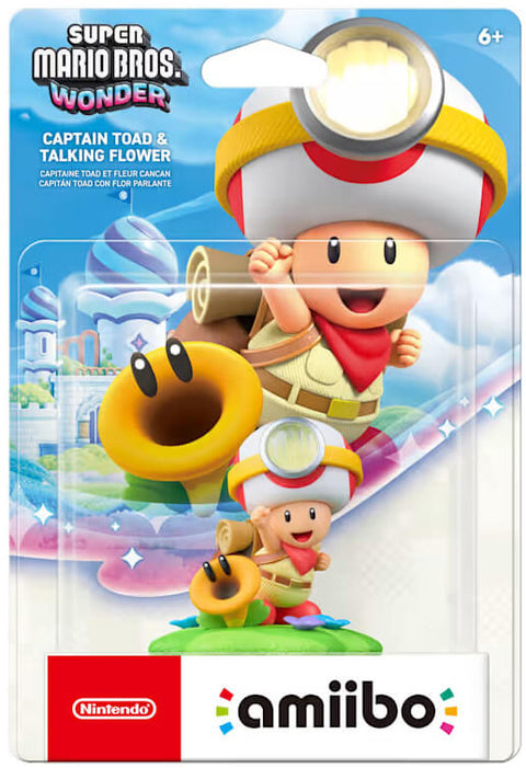 Amiibo Super Mario Bros Wonder Captain Toad & Talking Flower