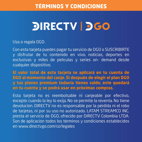 DirectTV GO 59.000