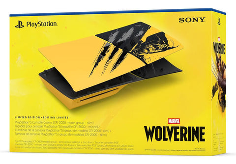 Cubiertas para consola PS5 Slim Marvel’s Wolverine Battle Yellow Edición Limitada