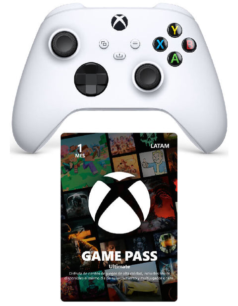 Combo XBOX, Control XBOX Robot White + Game Pass Ultimate 1 mes