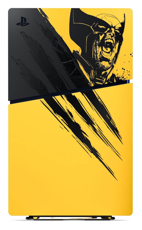 Cubiertas para consola PS5 Slim Marvel’s Wolverine Battle Yellow Edición Limitada