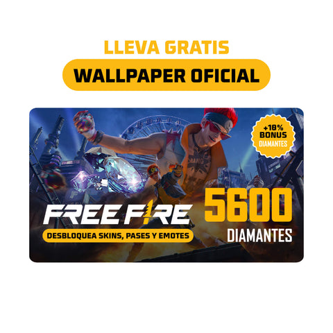 Tarjeta Garena Free Fire 5600 Diamantes