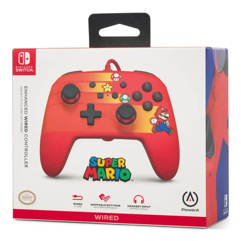 Control PowerA Alámbrico cable mejorado para Nintendo Switch - Speedster Mario