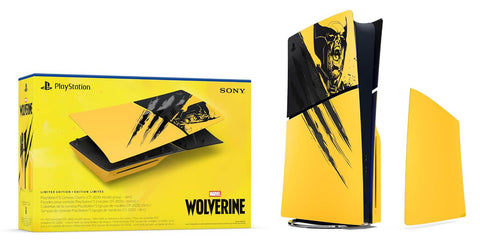 Cubiertas para consola PS5 Slim Marvel’s Wolverine Battle Yellow Edición Limitada