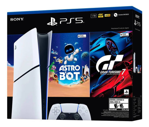 Consola PS5 Edición Digital Modelo Slim Bundle (Astro Bot - Gran Turismo 7)