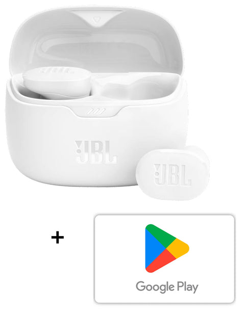 Combo JBL Audifonos Tune Buds True Blanco + Código de Google Play $10.000
