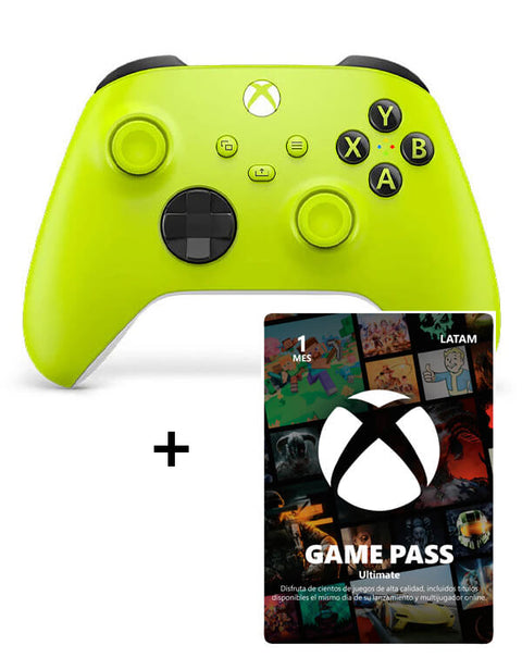 Combo XBOX, Control XBOX Electric Volt + Game Pass Ultimate 1 mes