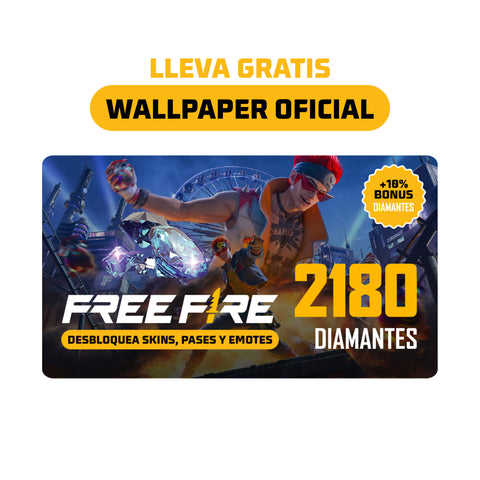 Tarjeta Garena Free Fire 2180 Diamantes