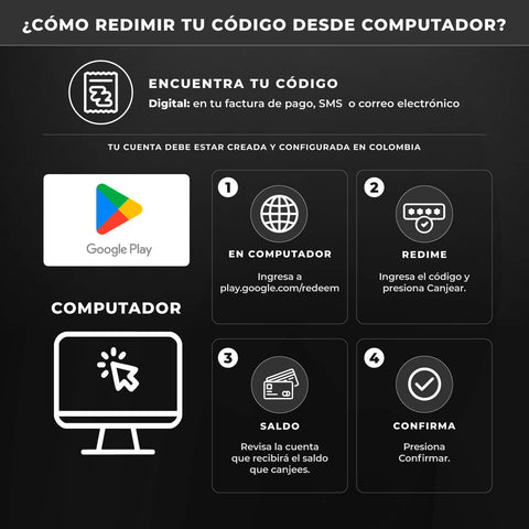 Código de Google Play variable ($10.000 - $990.000)