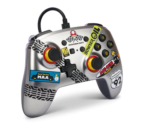 Control PowerA Alámbrico cable mejorado para Nintendo Switch - Mario Kart