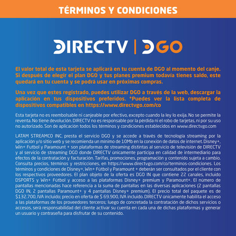 DirectTV GO 69.900