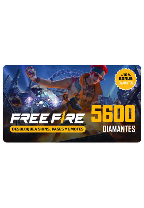 Tarjeta Garena Free Fire 5600 Diamantes