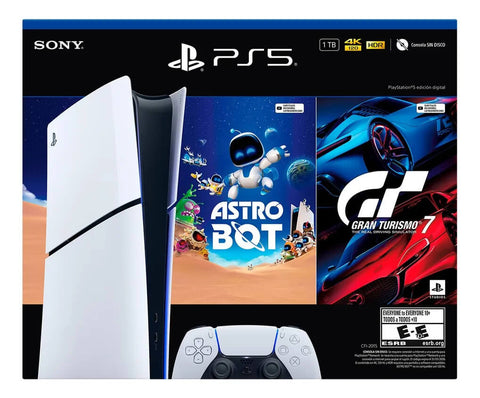 Consola PS5 Edición Digital Modelo Slim Bundle (Astro Bot - Gran Turismo 7)