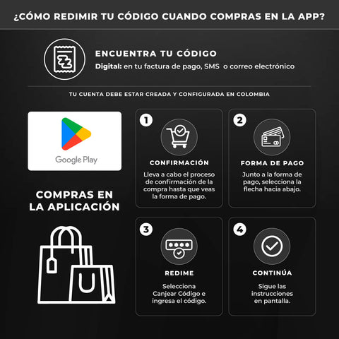 Código de Google Play variable ($10.000 - $990.000)