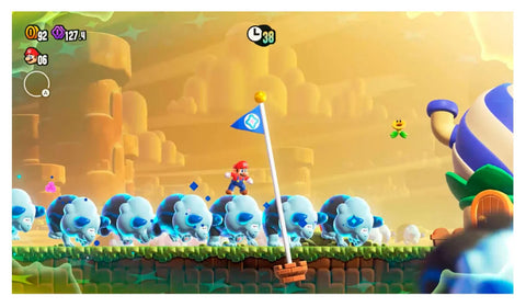 Consola Nintendo Switch Joy Con Neon (Azul - Rojo) Bundle Super Mario Bros Wonder + Switch Online