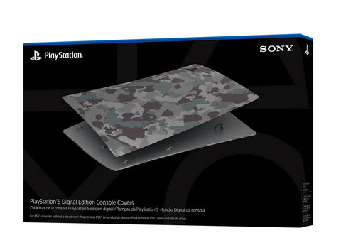 Cubiertas para consola PS5 Digital Gris Camuflaje