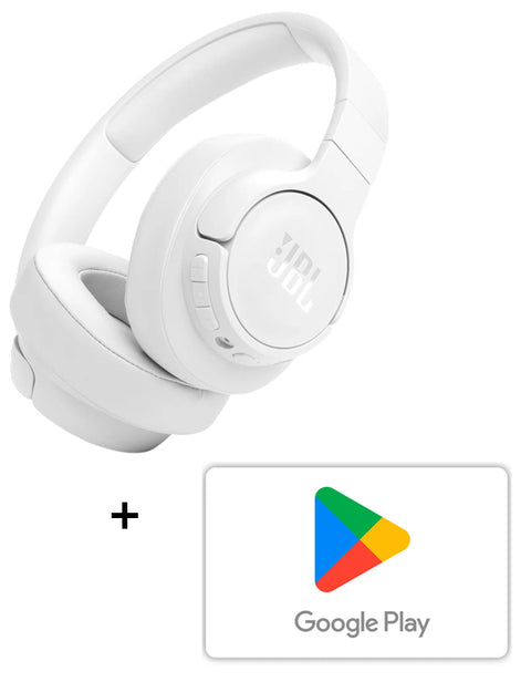 Combo JBL Audifonos Tune 770NC Blanco + Código de Google Play $10.000