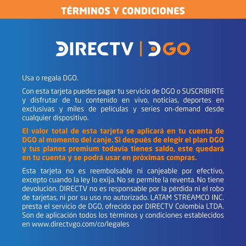 DIRECTV DGO $79.900