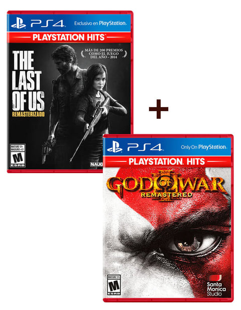 Combo The last of us remasterizado Hits + God of War 3 Remasterizado Hits