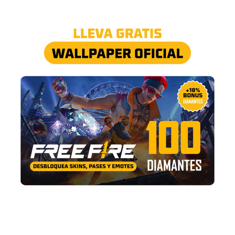 Tarjeta Garena Free Fire 100 Diamantes