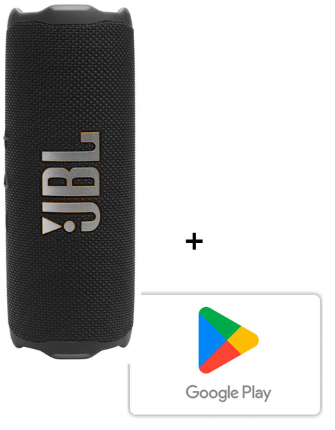 Combo JBL Speaker Flip 7 Bluetooth Negro + Código de Google Play $20.000