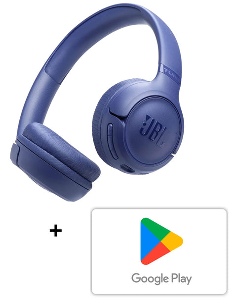 Combo JBL Audifonos Tune 530BT (Bluetooth) Azul + Código de Google Play $10.000