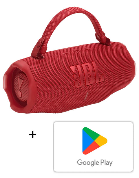 Combo JBL Speaker Charge 6 Bluetooth Rojo + Código de Google Play $20.000