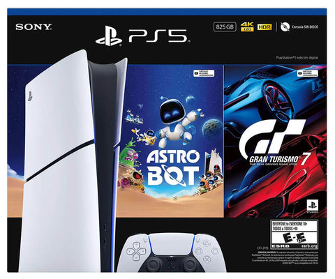 Consola PS5 Edición Digital Modelo Slim Bundle (Astro Bot - Gran Turismo 7)