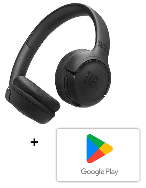 Combo JBL Audifonos Tune 530BT (Bluetooth) Negro + Código de Google Play $10.000