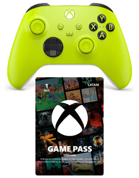 Combo XBOX, Control XBOX Electric Volt + Game Pass Ultimate 1 mes