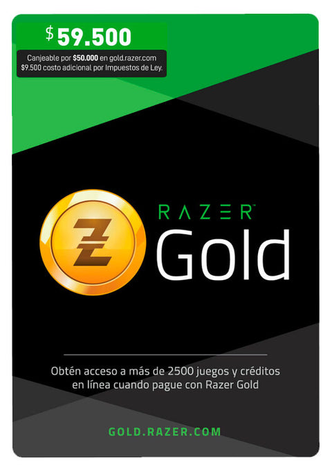 Tarjeta Razer GOLD 59.500 Razer