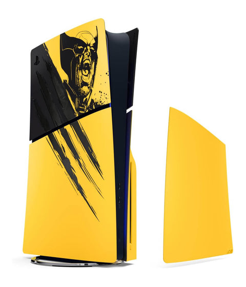 Cubiertas para consola PS5 Slim Marvel’s Wolverine Battle Yellow Edición Limitada