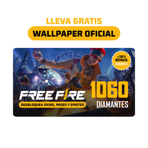 Tarjeta Garena Free Fire 1060 Diamantes