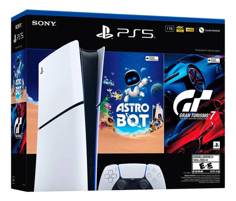 Consola PS5 Edición Digital Modelo Slim Bundle (Astro Bot - Gran Turismo 7)