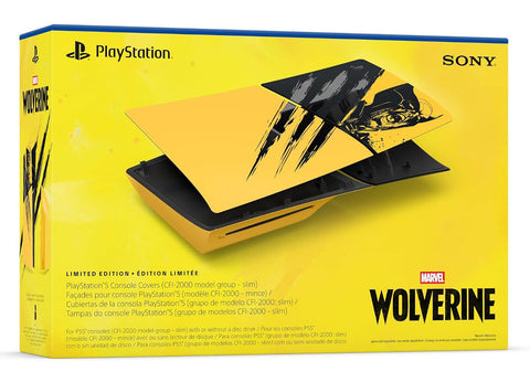 Cubiertas para consola PS5 Slim Marvel’s Wolverine Battle Yellow Edición Limitada