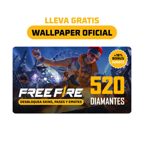 Tarjeta Garena Free Fire 520 Diamantes