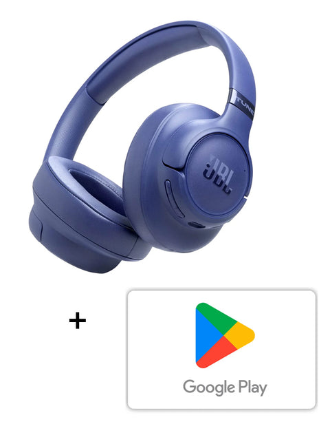 Combo JBL Audifonos Tune 780NC (Bluetooth) Azul + Código de Google Play $10.000