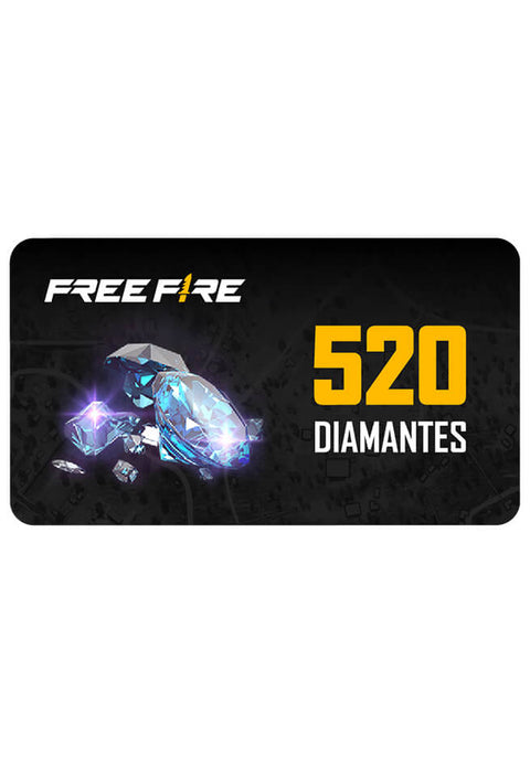Tarjeta Garena Free Fire 520 Diamantes