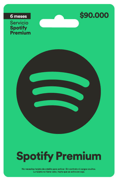 Pin Spotify Premium 6 meses
