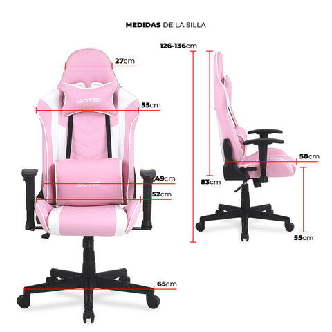 Silla Ergonómica Office-Developer-Gamer color Rosado